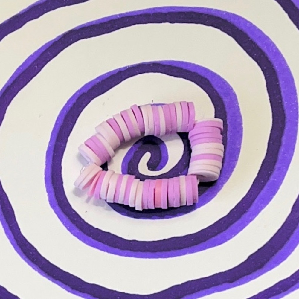 Magenta and light pink ring